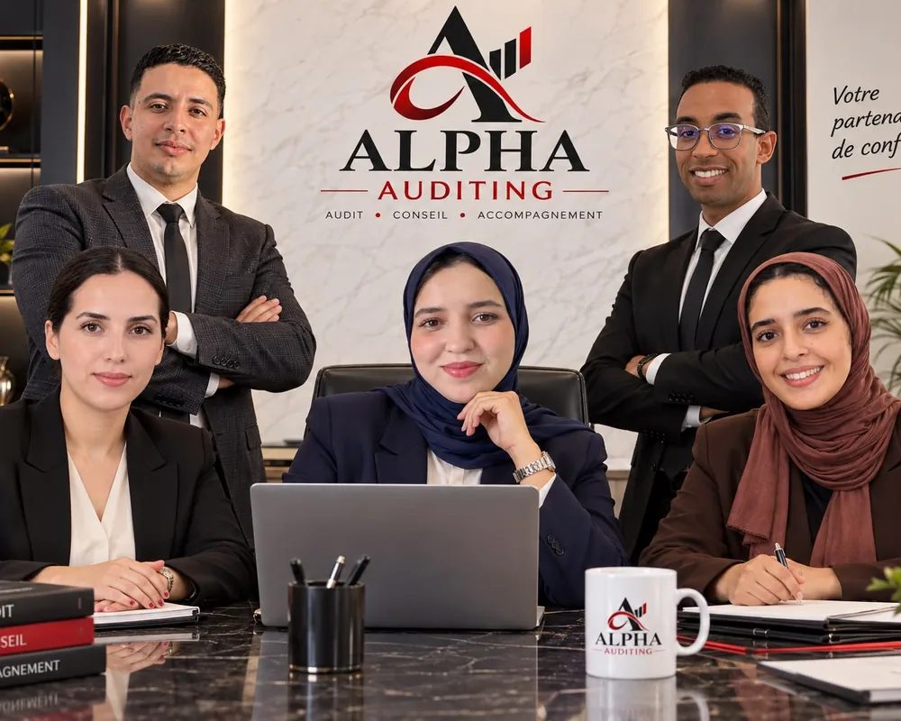 L'équipe Alpha Auditing réunie dans ses bureaux de Casablanca